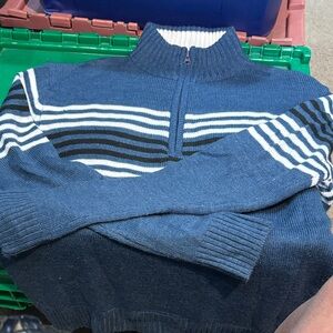Kids Blue Striped Sweater